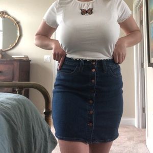 Madewell Jean skirt